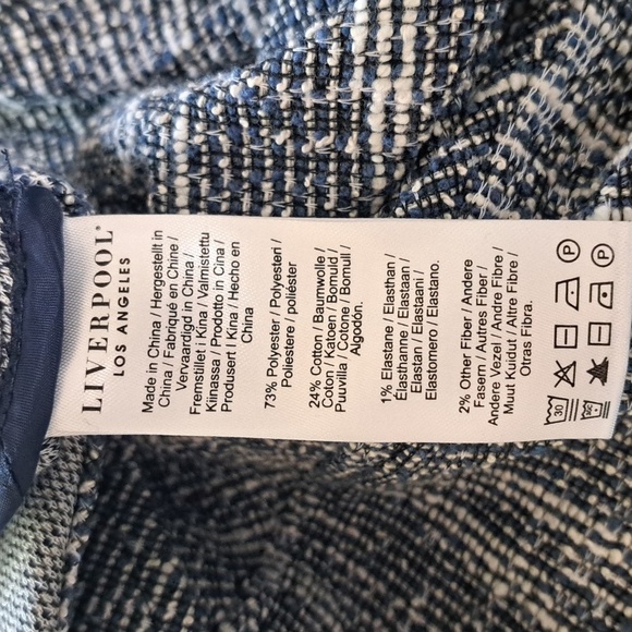 [Liverpool Los Angeles] Blue Boxy Blazer with Mandarin Collar - Picture 7 of 11